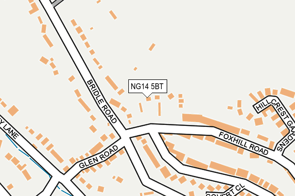 NG14 5BT map - OS OpenMap – Local (Ordnance Survey)