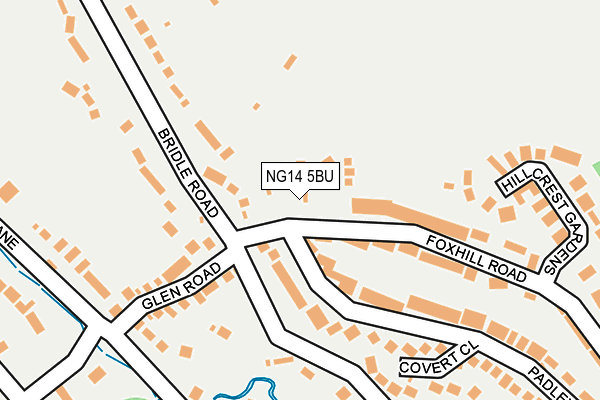 NG14 5BU map - OS OpenMap – Local (Ordnance Survey)