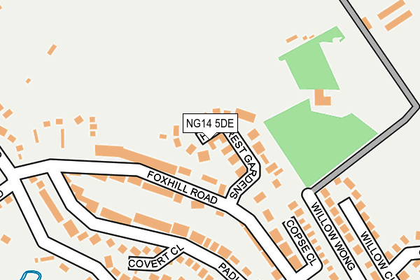 NG14 5DE map - OS OpenMap – Local (Ordnance Survey)