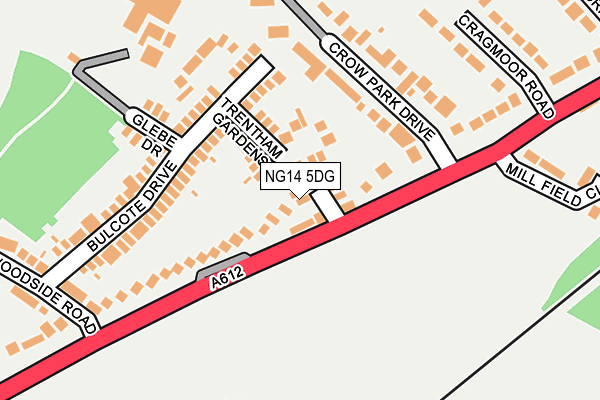 NG14 5DG map - OS OpenMap – Local (Ordnance Survey)