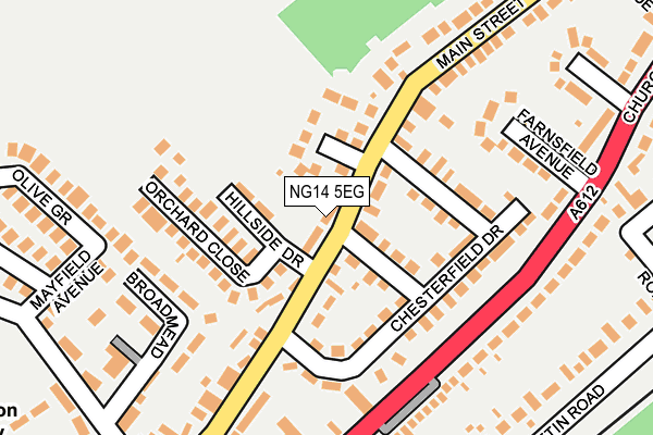 NG14 5EG map - OS OpenMap – Local (Ordnance Survey)