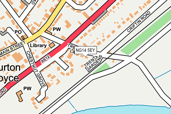 NG14 5EY map - OS OpenMap – Local (Ordnance Survey)