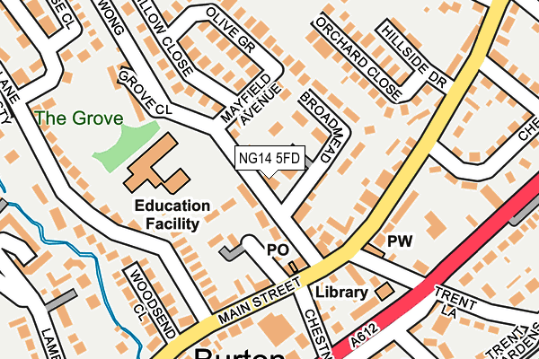 NG14 5FD map - OS OpenMap – Local (Ordnance Survey)