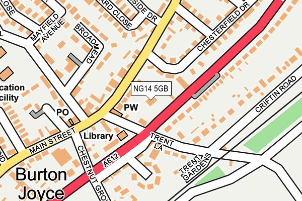 NG14 5GB map - OS OpenMap – Local (Ordnance Survey)