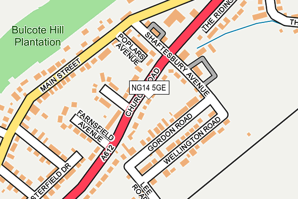NG14 5GE map - OS OpenMap – Local (Ordnance Survey)