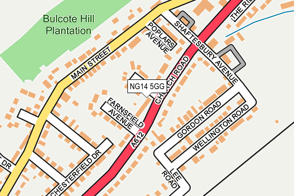 NG14 5GG map - OS OpenMap – Local (Ordnance Survey)
