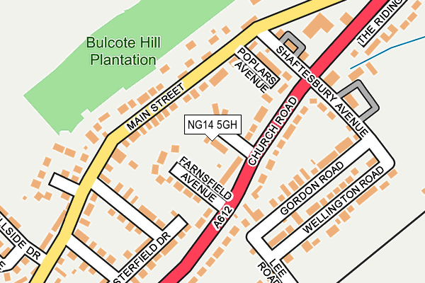 NG14 5GH map - OS OpenMap – Local (Ordnance Survey)