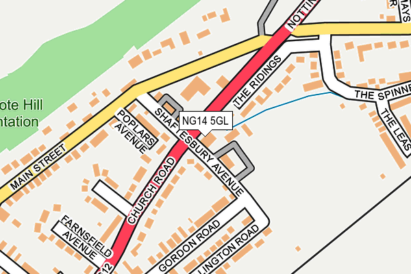 NG14 5GL map - OS OpenMap – Local (Ordnance Survey)