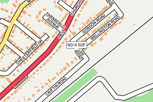 NG14 5GP map - OS OpenMap – Local (Ordnance Survey)