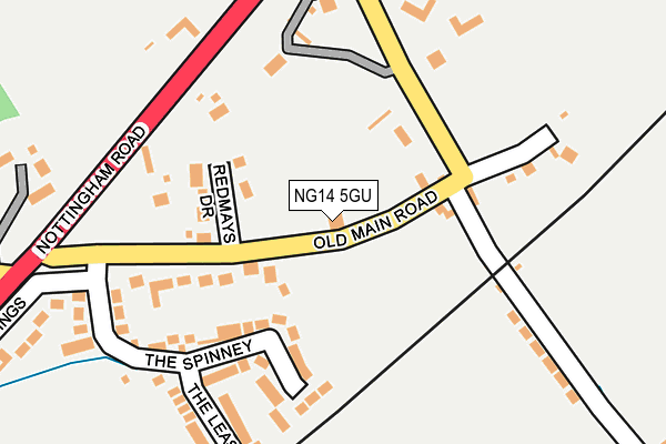 NG14 5GU map - OS OpenMap – Local (Ordnance Survey)