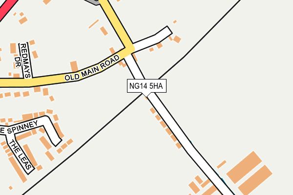 NG14 5HA map - OS OpenMap – Local (Ordnance Survey)