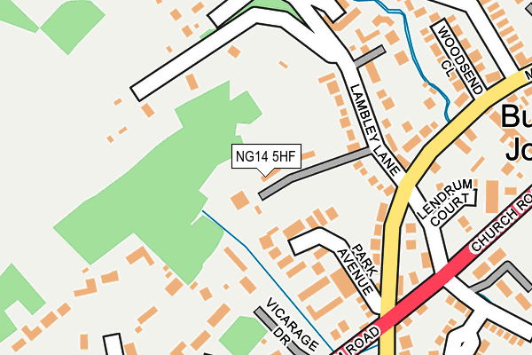 NG14 5HF map - OS OpenMap – Local (Ordnance Survey)