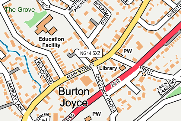 NG14 5XZ map - OS OpenMap – Local (Ordnance Survey)