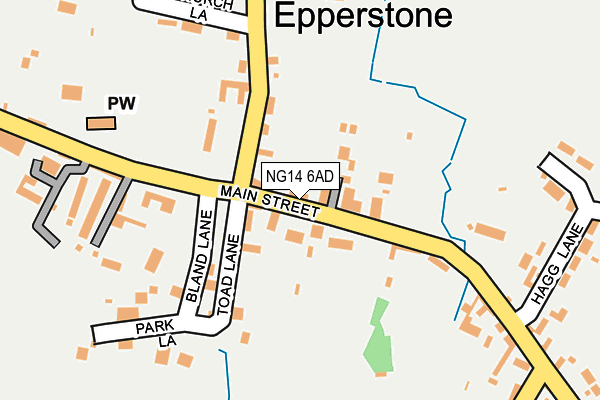 NG14 6AD map - OS OpenMap – Local (Ordnance Survey)