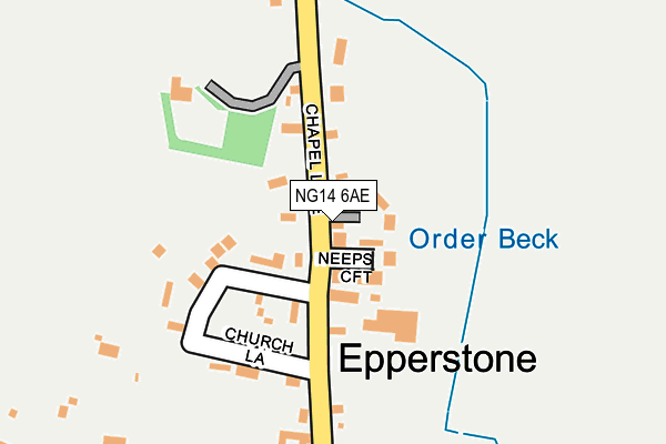 NG14 6AE map - OS OpenMap – Local (Ordnance Survey)