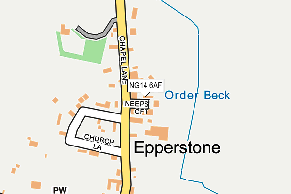 NG14 6AF map - OS OpenMap – Local (Ordnance Survey)