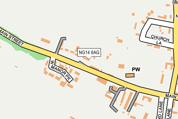 NG14 6AG map - OS OpenMap – Local (Ordnance Survey)