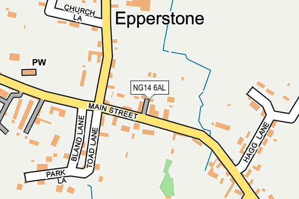 NG14 6AL map - OS OpenMap – Local (Ordnance Survey)