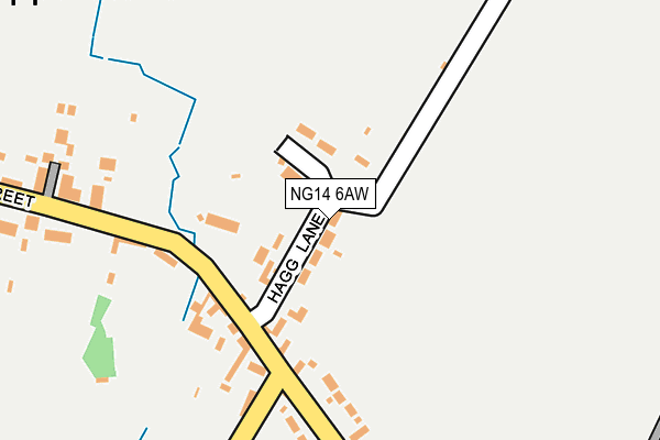 NG14 6AW map - OS OpenMap – Local (Ordnance Survey)