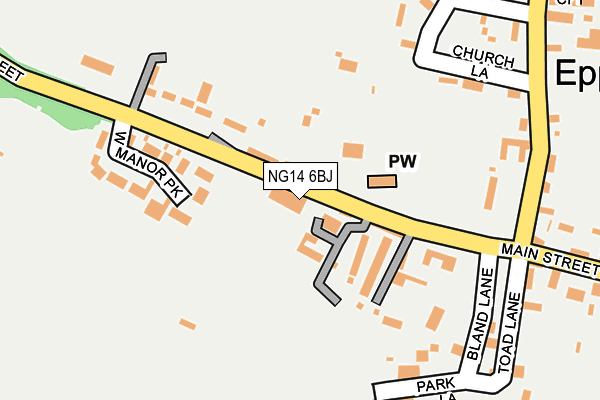 NG14 6BJ map - OS OpenMap – Local (Ordnance Survey)