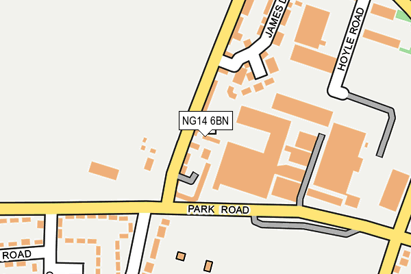 NG14 6BN map - OS OpenMap – Local (Ordnance Survey)