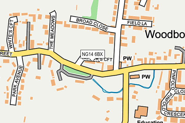 NG14 6BX map - OS OpenMap – Local (Ordnance Survey)