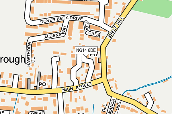 NG14 6DE map - OS OpenMap – Local (Ordnance Survey)