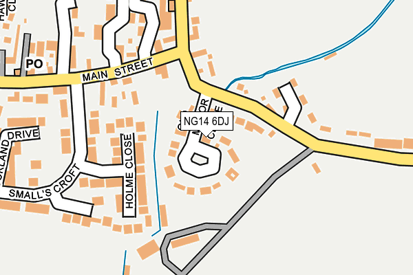 NG14 6DJ map - OS OpenMap – Local (Ordnance Survey)