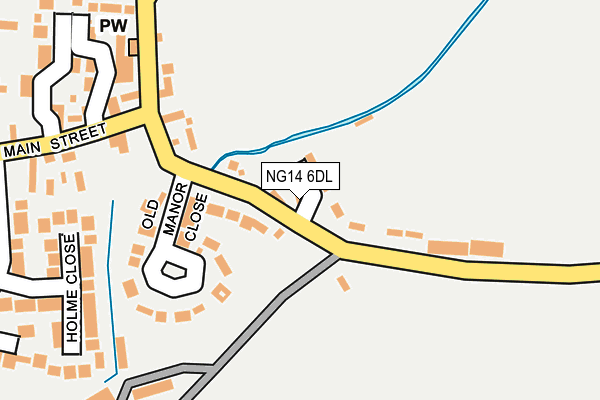 NG14 6DL map - OS OpenMap – Local (Ordnance Survey)