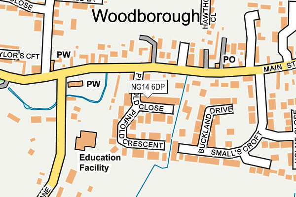 NG14 6DP map - OS OpenMap – Local (Ordnance Survey)