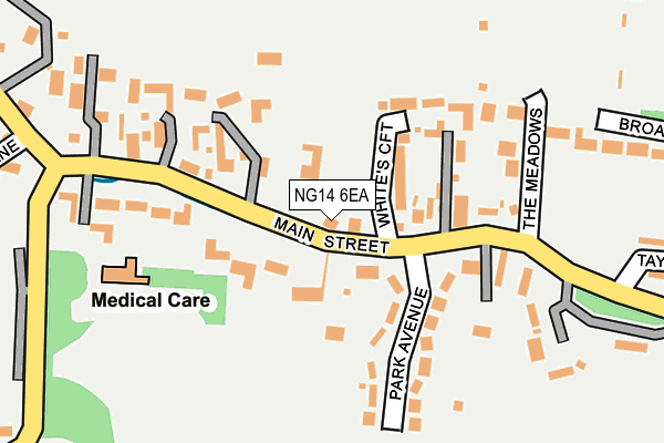 NG14 6EA map - OS OpenMap – Local (Ordnance Survey)