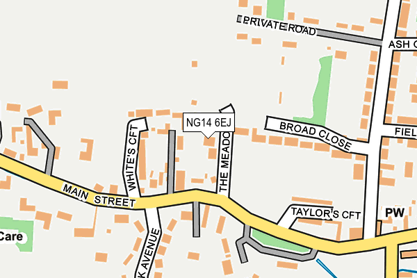 NG14 6EJ map - OS OpenMap – Local (Ordnance Survey)