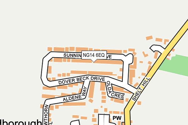 NG14 6EQ map - OS OpenMap – Local (Ordnance Survey)