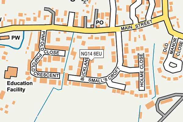 NG14 6EU map - OS OpenMap – Local (Ordnance Survey)