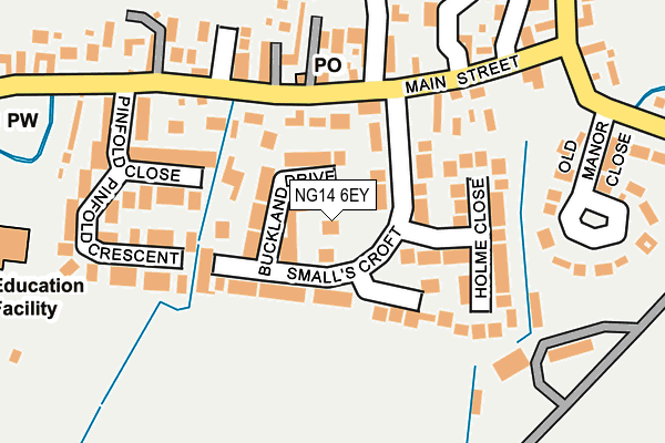 NG14 6EY map - OS OpenMap – Local (Ordnance Survey)