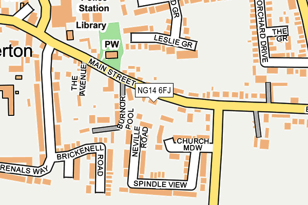 NG14 6FJ map - OS OpenMap – Local (Ordnance Survey)