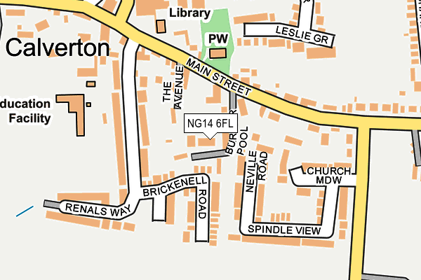 NG14 6FL map - OS OpenMap – Local (Ordnance Survey)