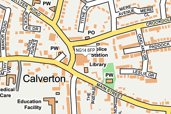 NG14 6FP map - OS OpenMap – Local (Ordnance Survey)