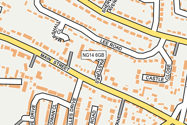 NG14 6GB map - OS OpenMap – Local (Ordnance Survey)