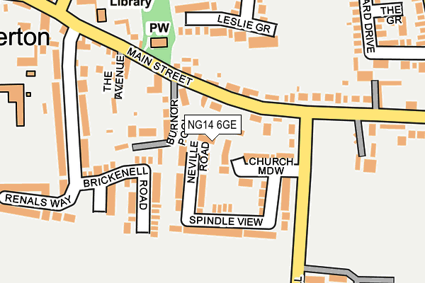 NG14 6GE map - OS OpenMap – Local (Ordnance Survey)