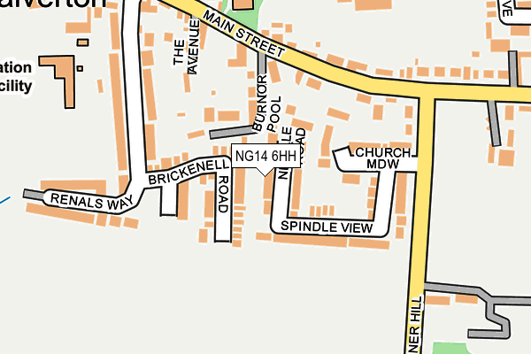 NG14 6HH map - OS OpenMap – Local (Ordnance Survey)