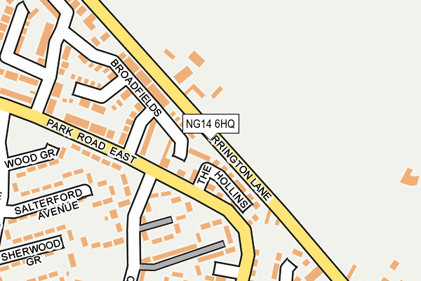 NG14 6HQ map - OS OpenMap – Local (Ordnance Survey)