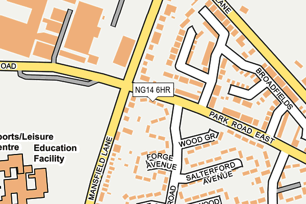 NG14 6HR map - OS OpenMap – Local (Ordnance Survey)