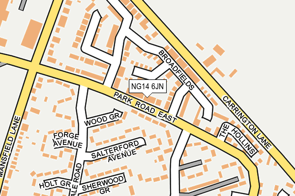 NG14 6JN map - OS OpenMap – Local (Ordnance Survey)
