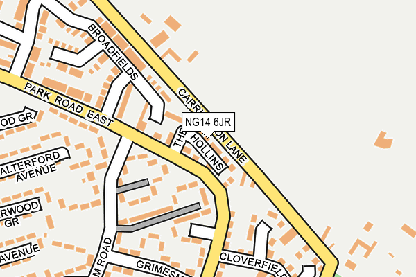 NG14 6JR map - OS OpenMap – Local (Ordnance Survey)
