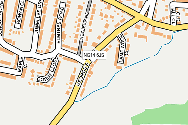 NG14 6JS map - OS OpenMap – Local (Ordnance Survey)