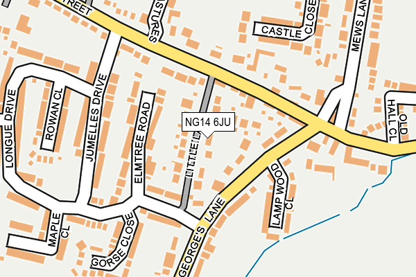 NG14 6JU map - OS OpenMap – Local (Ordnance Survey)