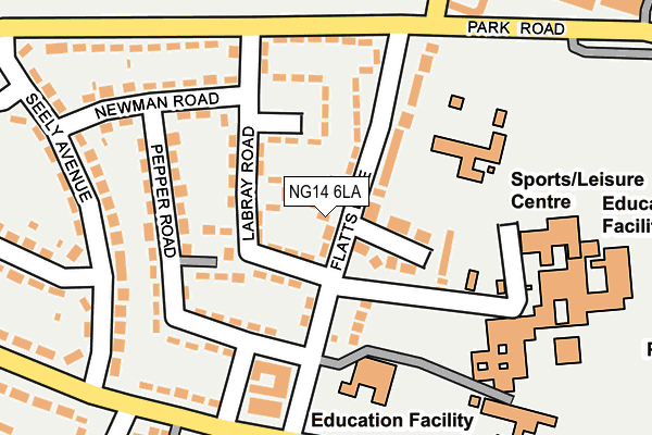 NG14 6LA map - OS OpenMap – Local (Ordnance Survey)