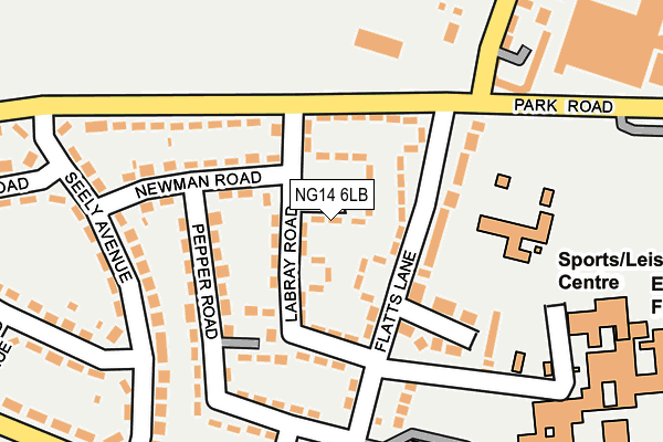 NG14 6LB map - OS OpenMap – Local (Ordnance Survey)