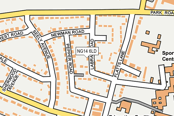NG14 6LD map - OS OpenMap – Local (Ordnance Survey)